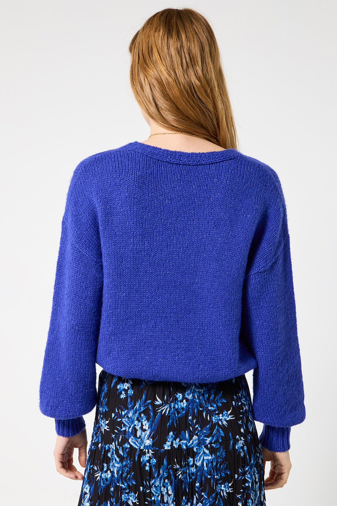 Joe Browns WK837A Blue Oh So Cosy V-Neck Jumper