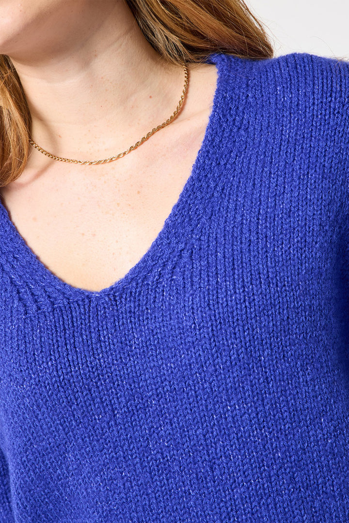 Joe Browns WK837A Blue Oh So Cosy V-Neck Jumper