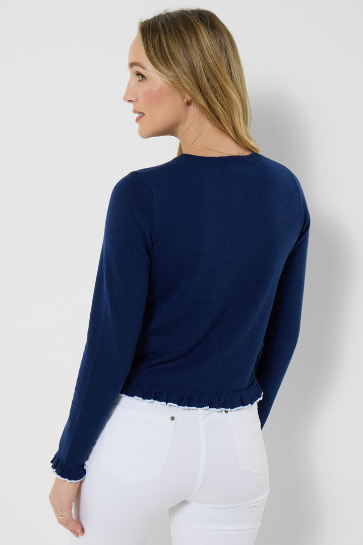 Joe Browns WN002A Navy Penelope Frill Cardigan