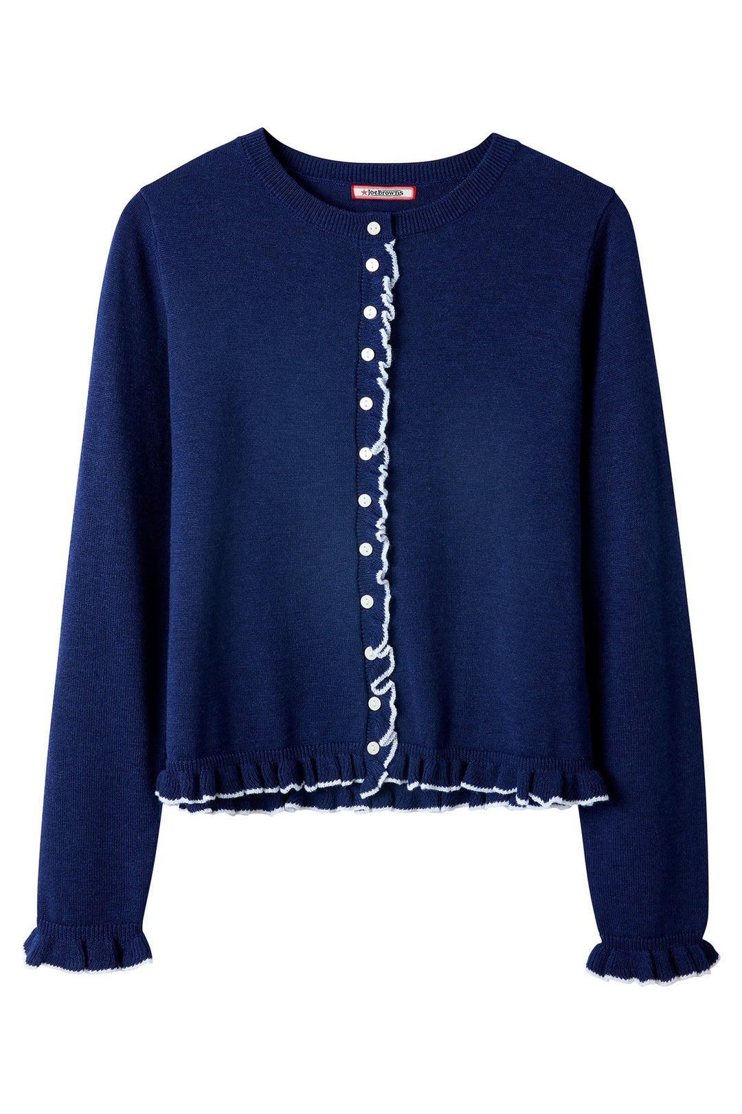 Joe Browns WN002A Navy Penelope Frill Cardigan