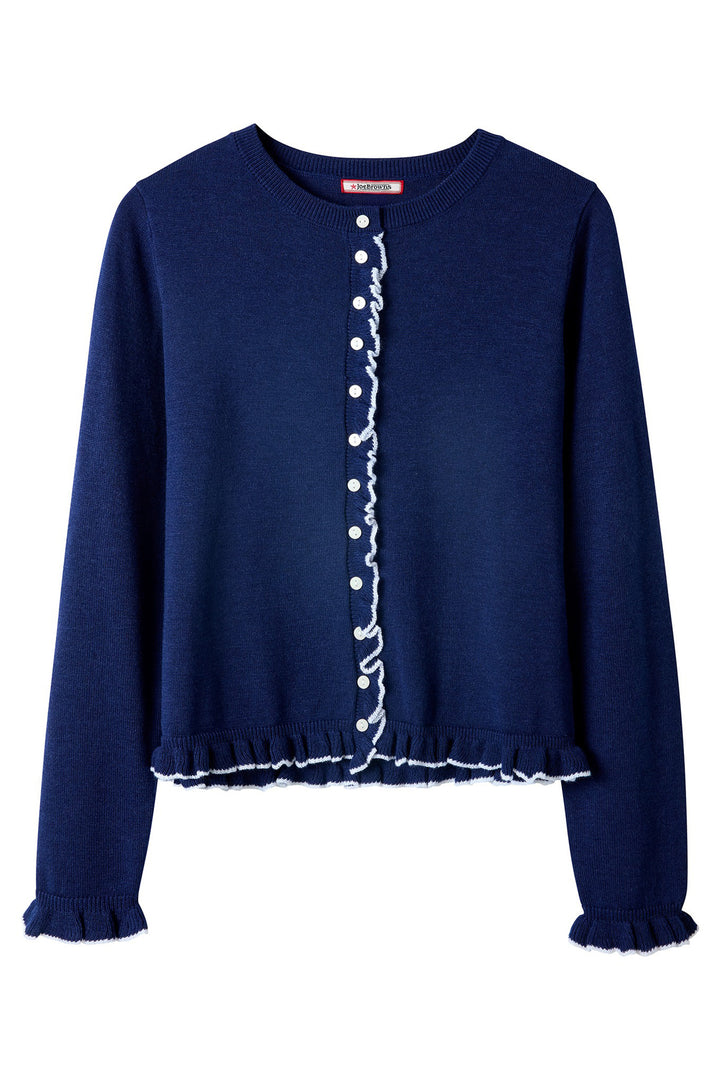 Joe Browns WN002A Navy Penelope Frill Cardigan