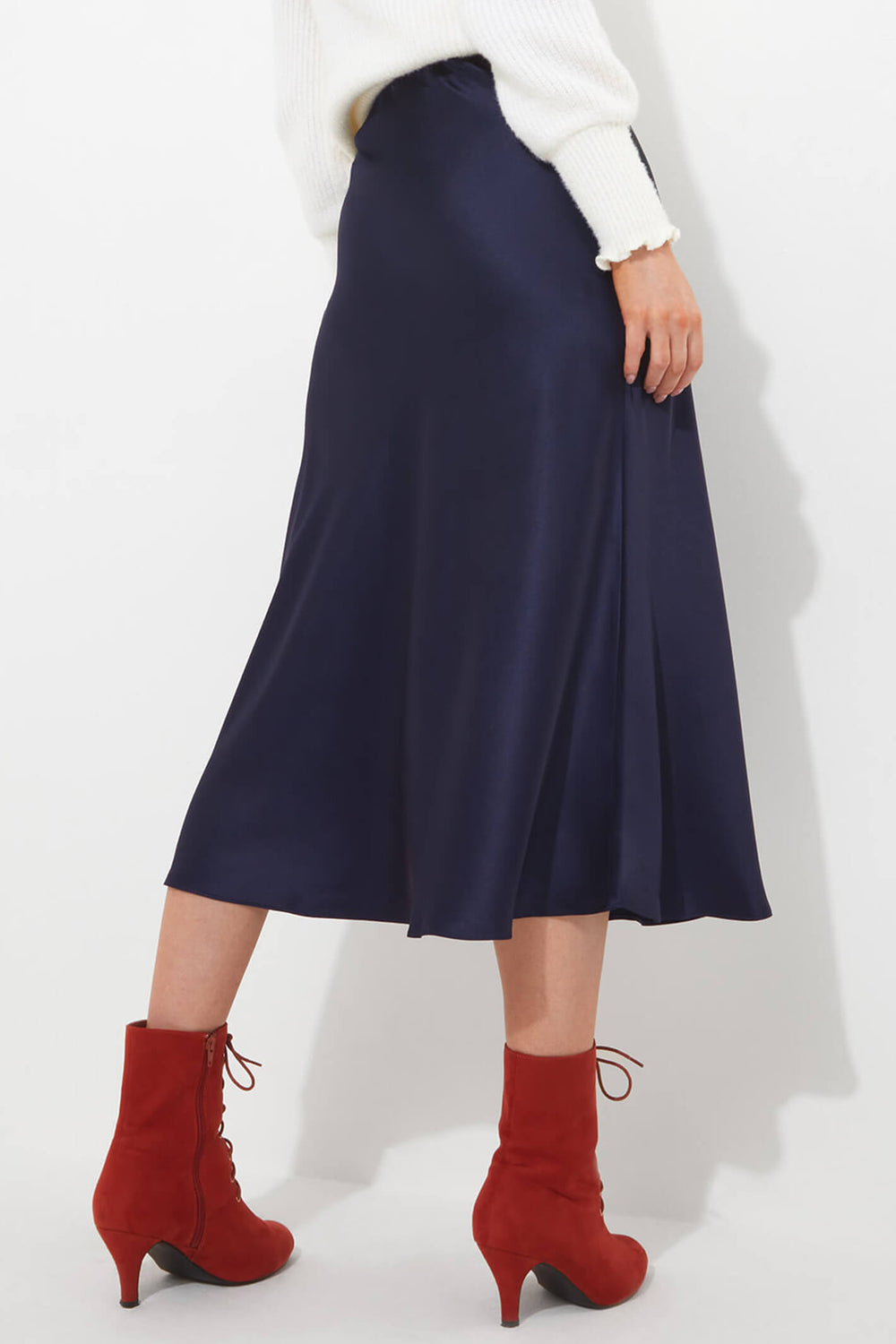 Joe Browns WS388 Midnight Midi Satin Skirt - Experience Boutique