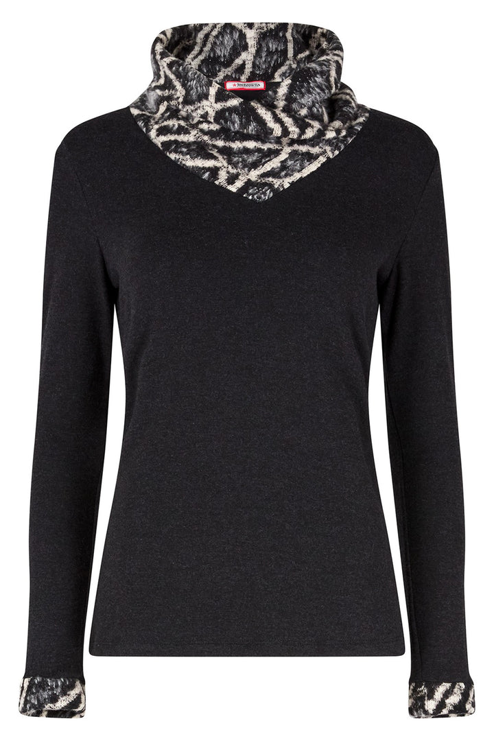 Joe Browns WU247A Black Super Soft Cowl Neck Top