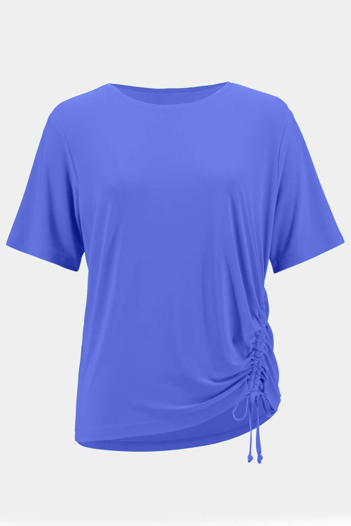Joseph Ribkoff 232030 Iris Blue Ruche Detail Top - Experience Boutique