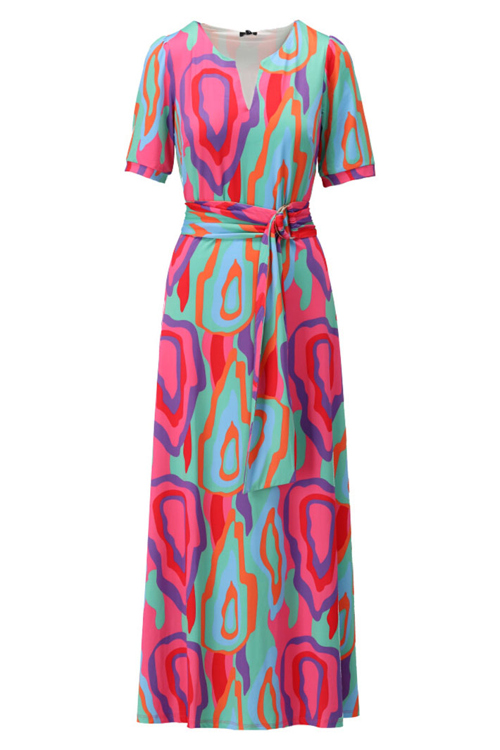 K-Design Dress Multicolour Print A304 P937 - Experience Boutique
