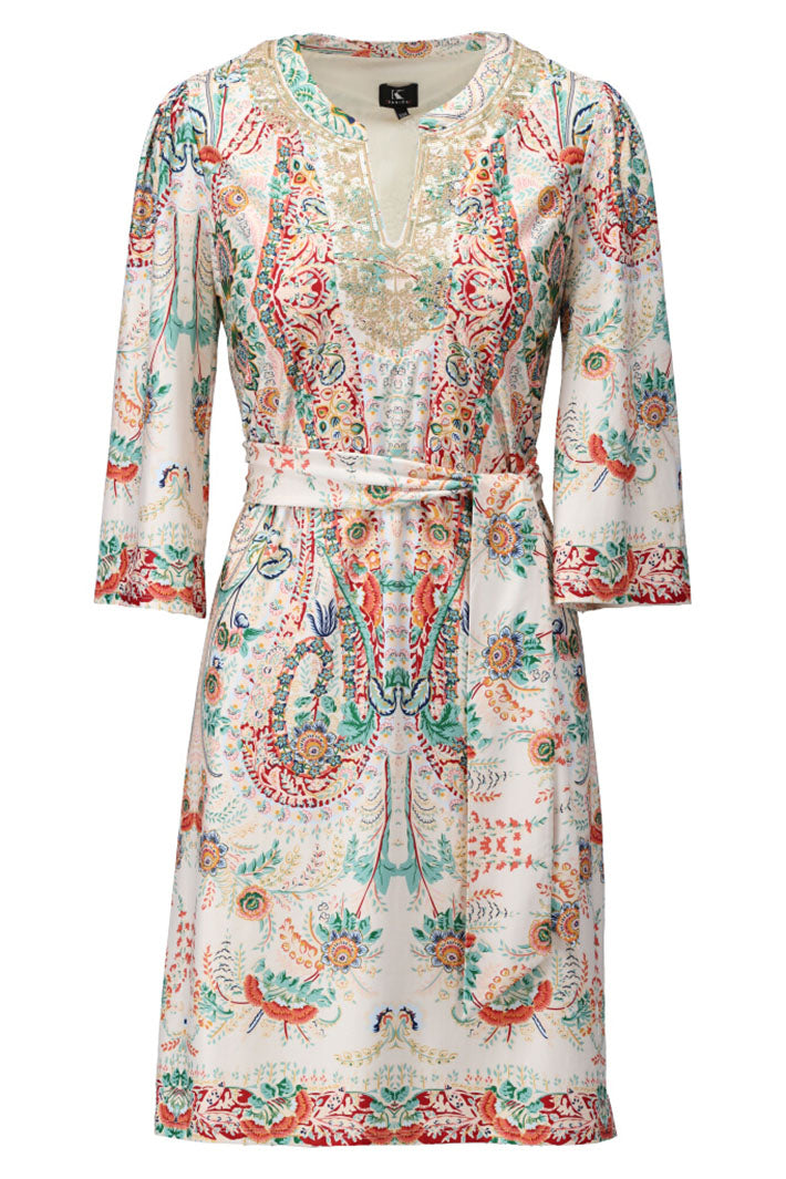 K Design Y111 Paisley Print Shift Dress - Experience Boutique