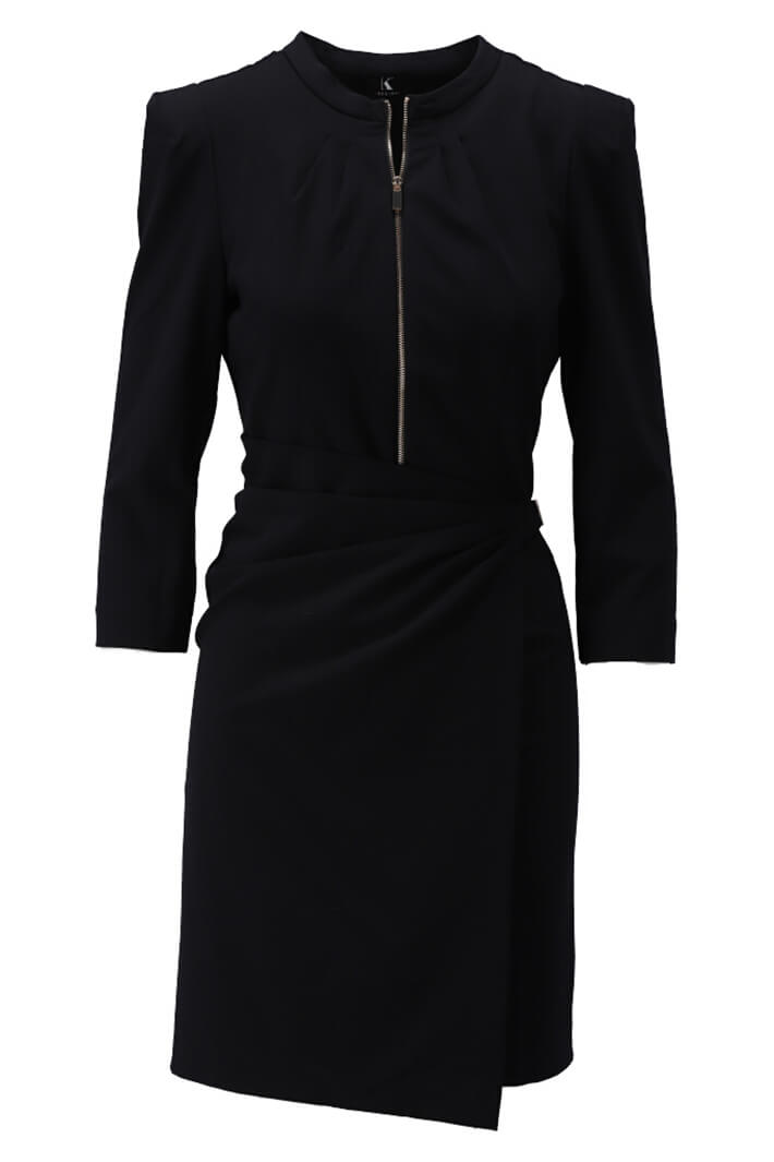 K Design X652 Black Zipper Detail Dress - Experience Boutique