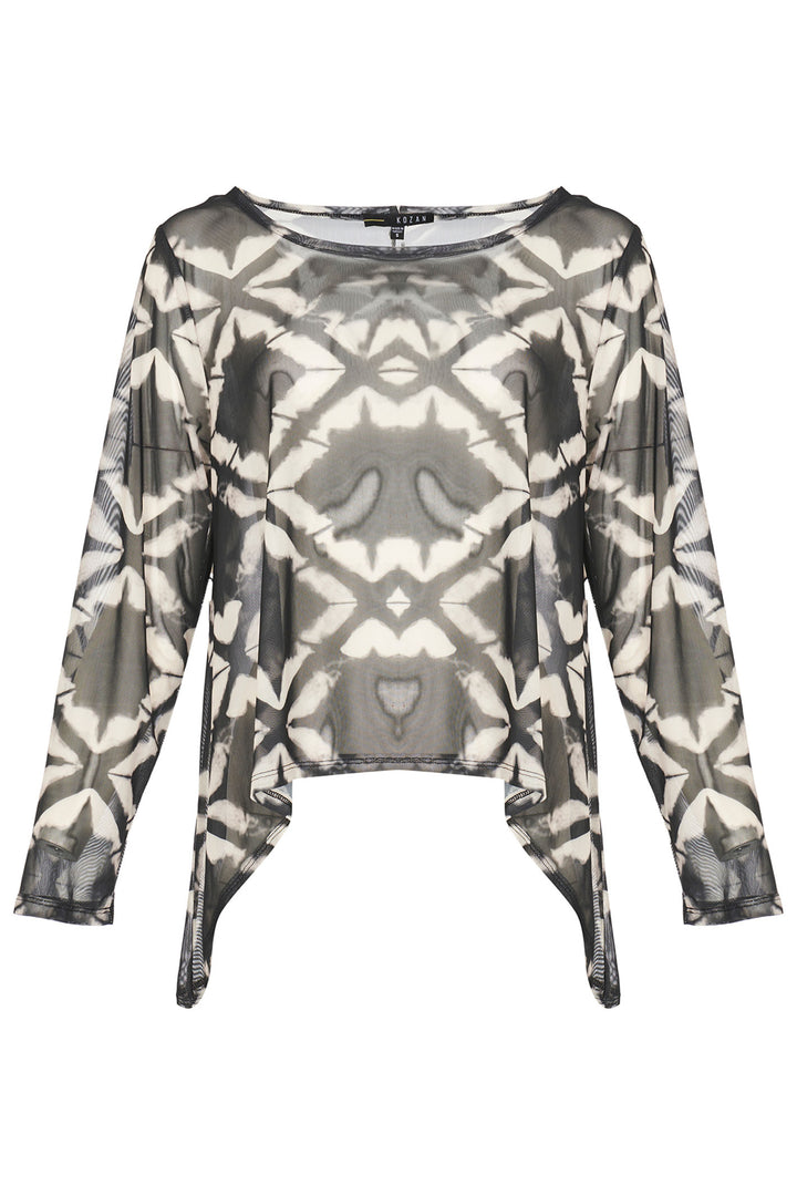 Kozan SH-411765 Milla Black Optic Print Over Top - Experience Boutique
