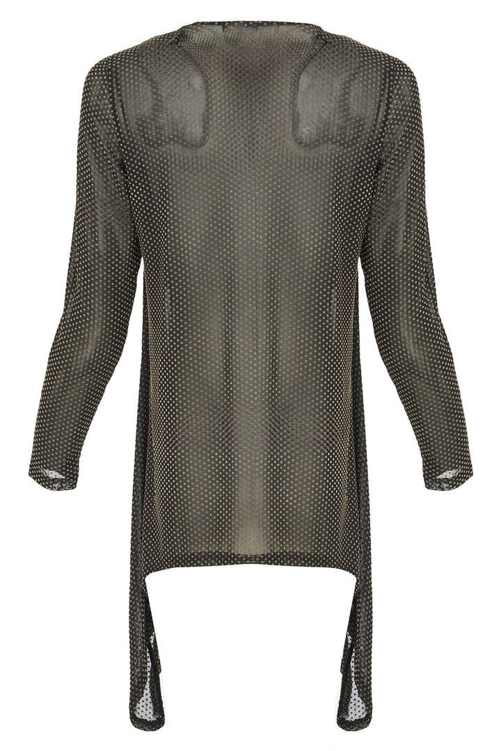 Kozan SH-4686 Mabel Black Minky Khaki Spot Over Top - Experience Boutique