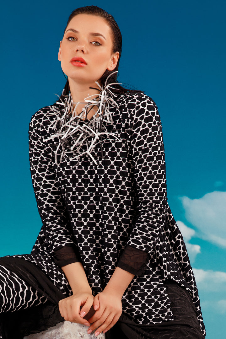 Kozan Top Juliette Bead Black Print TS-4145