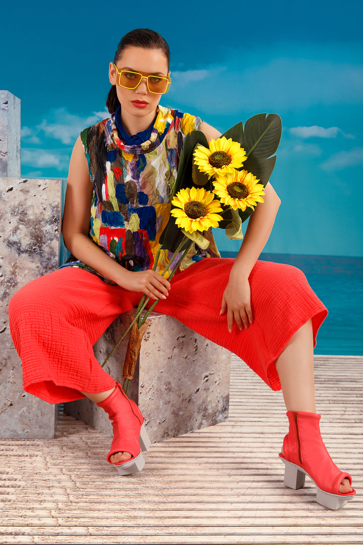 Kozan Trousers Amma Greek Island Papaya Orange GI-3762 - Experience Boutique