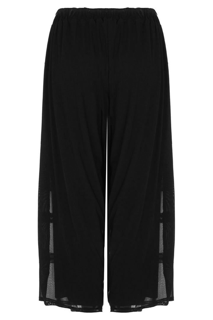 Kozan Cropped Trousers Mello Black Mesh Overlay SH-3763 - Experience Boutique