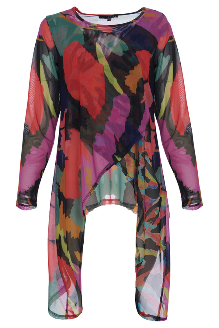 Kozan Tunic Mesh Top Mabel Sakura Multicolour SH-4686 - Experience Boutique