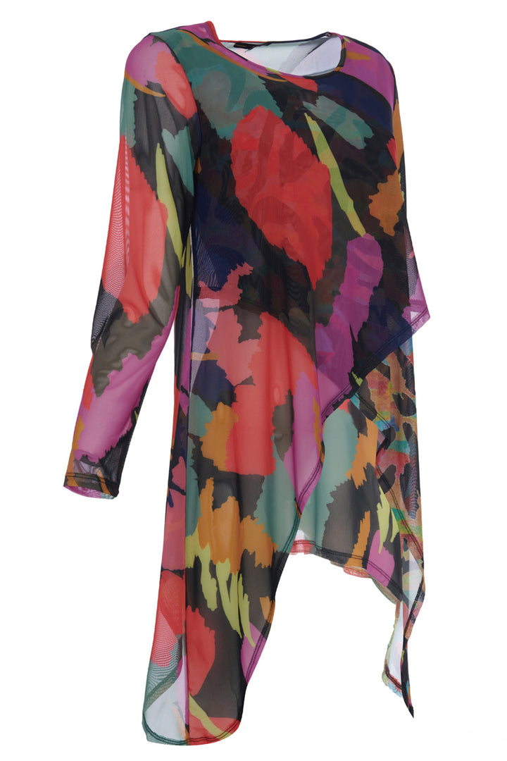 Kozan Tunic Mesh Top Mabel Sakura Multicolour SH-4686 - Experience Boutique