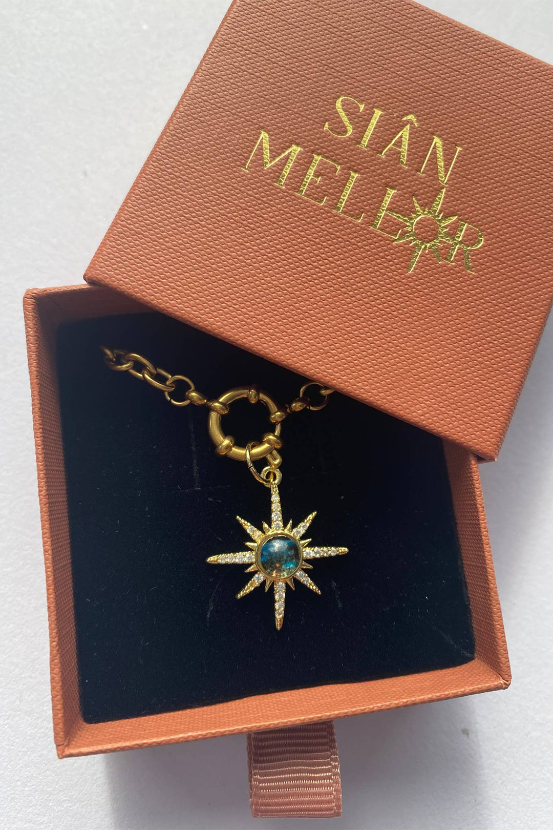 Large Galaxy Star Chunky Necklace - 18k Gold Plated Stainless Steel