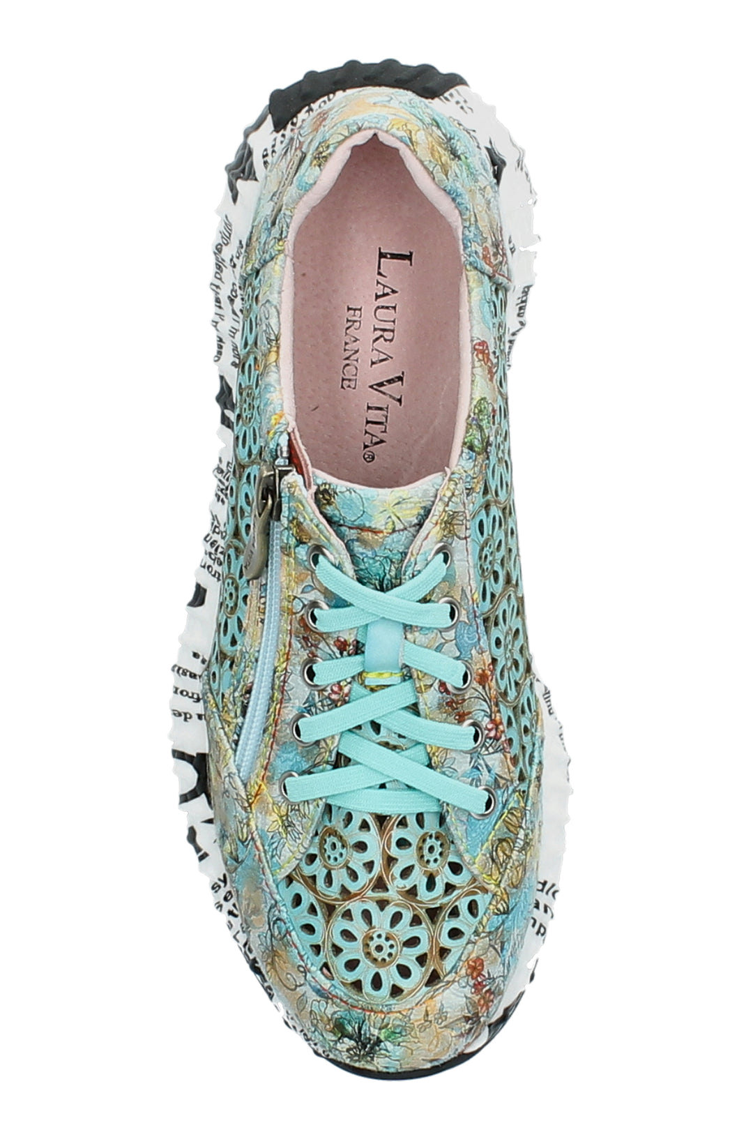 Laura Vita BURTON 47 Turquoise Print Trainers 000772318A8