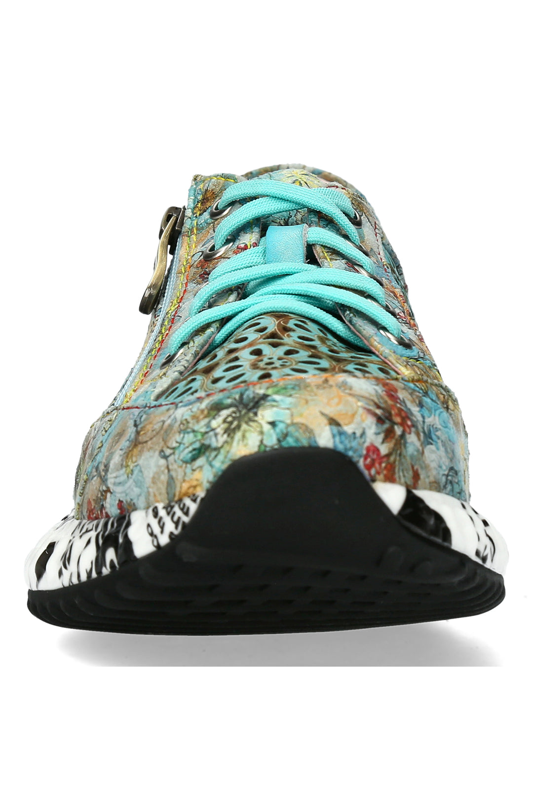 Laura Vita BURTON 47 Turquoise Print Trainers 000772318A8