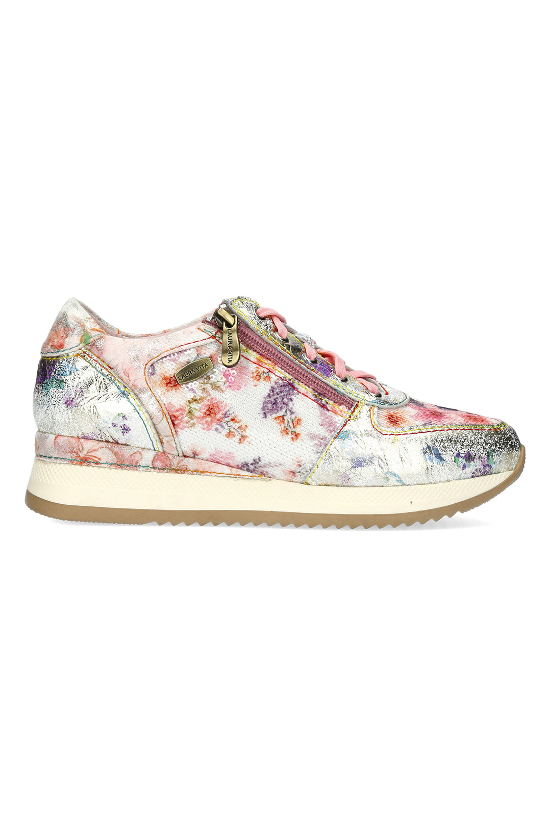 Laura Vita GYCMO 58 Rose Pink Print Trainers 000766818A8