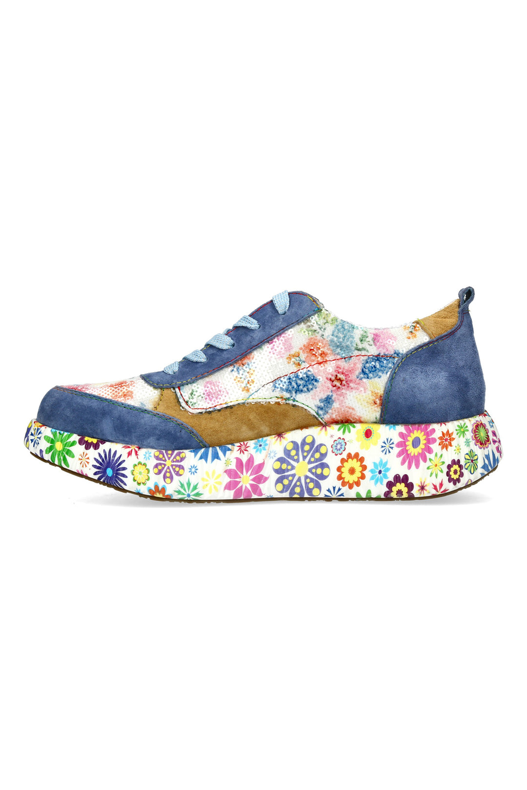 Laura Vita NIKITO 62 Cobalt Blue Print Trainers 000779727A8