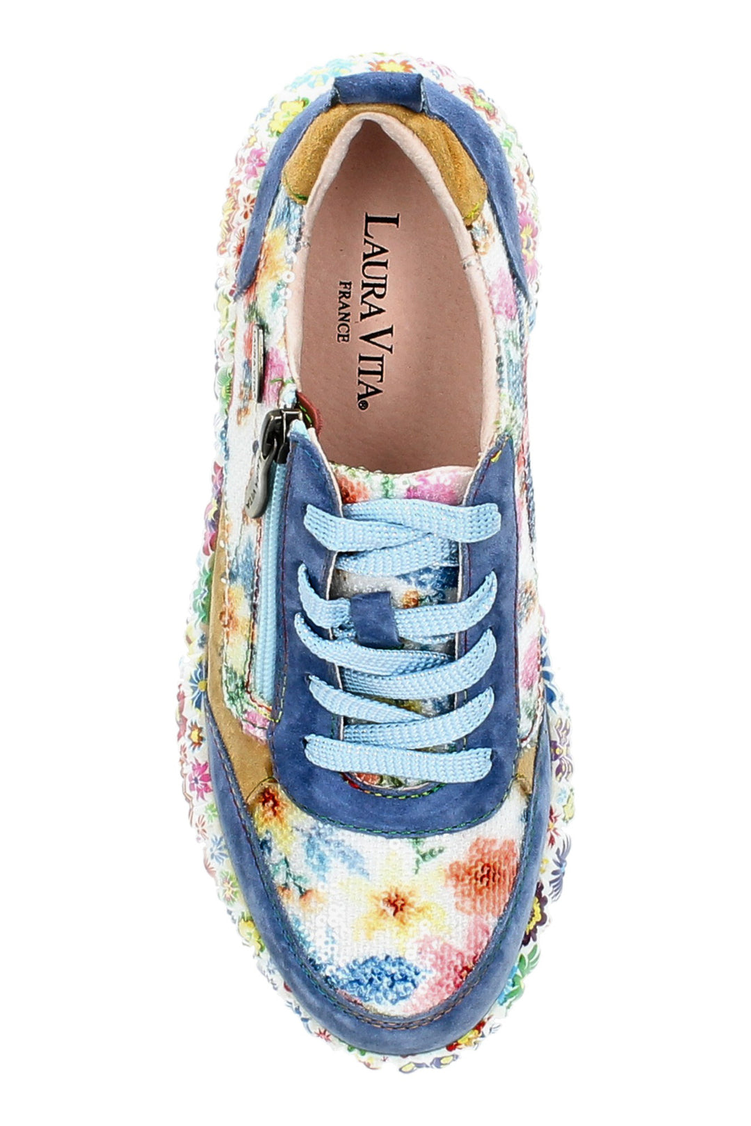 Laura Vita NIKITO 62 Cobalt Blue Print Trainers 000779727A8