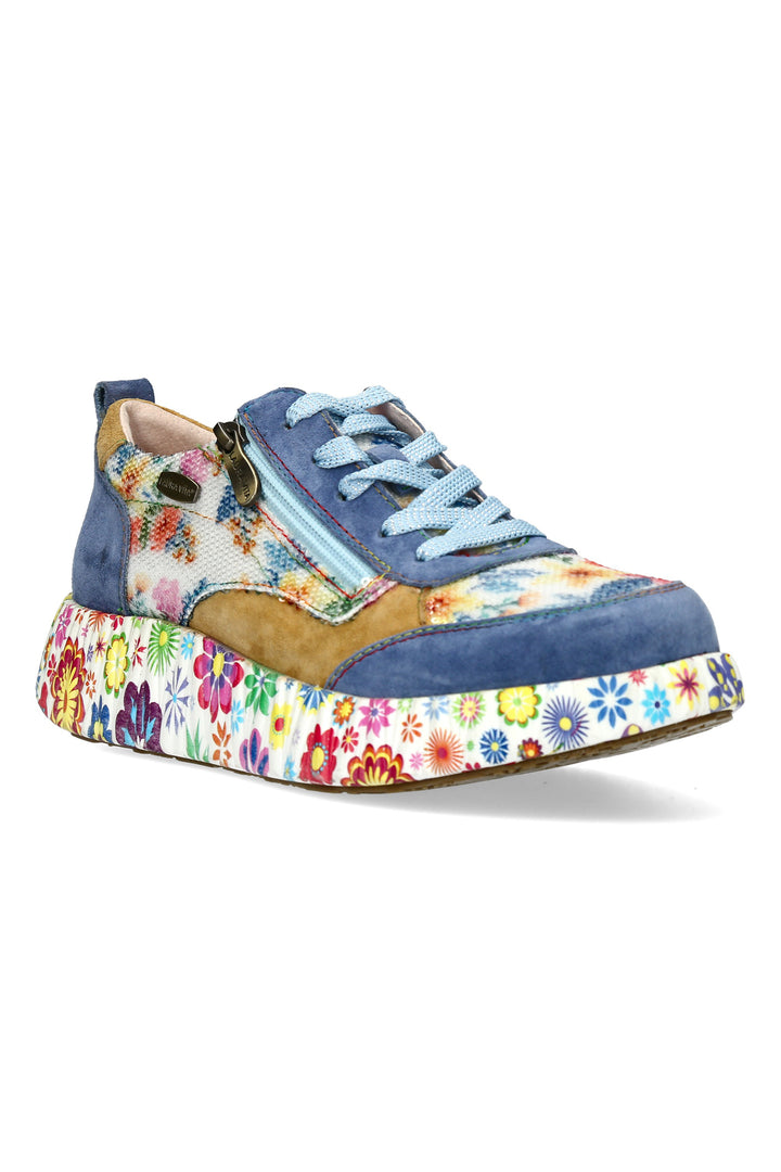 Laura Vita NIKITO 62 Cobalt Blue Print Trainers 000779727A8