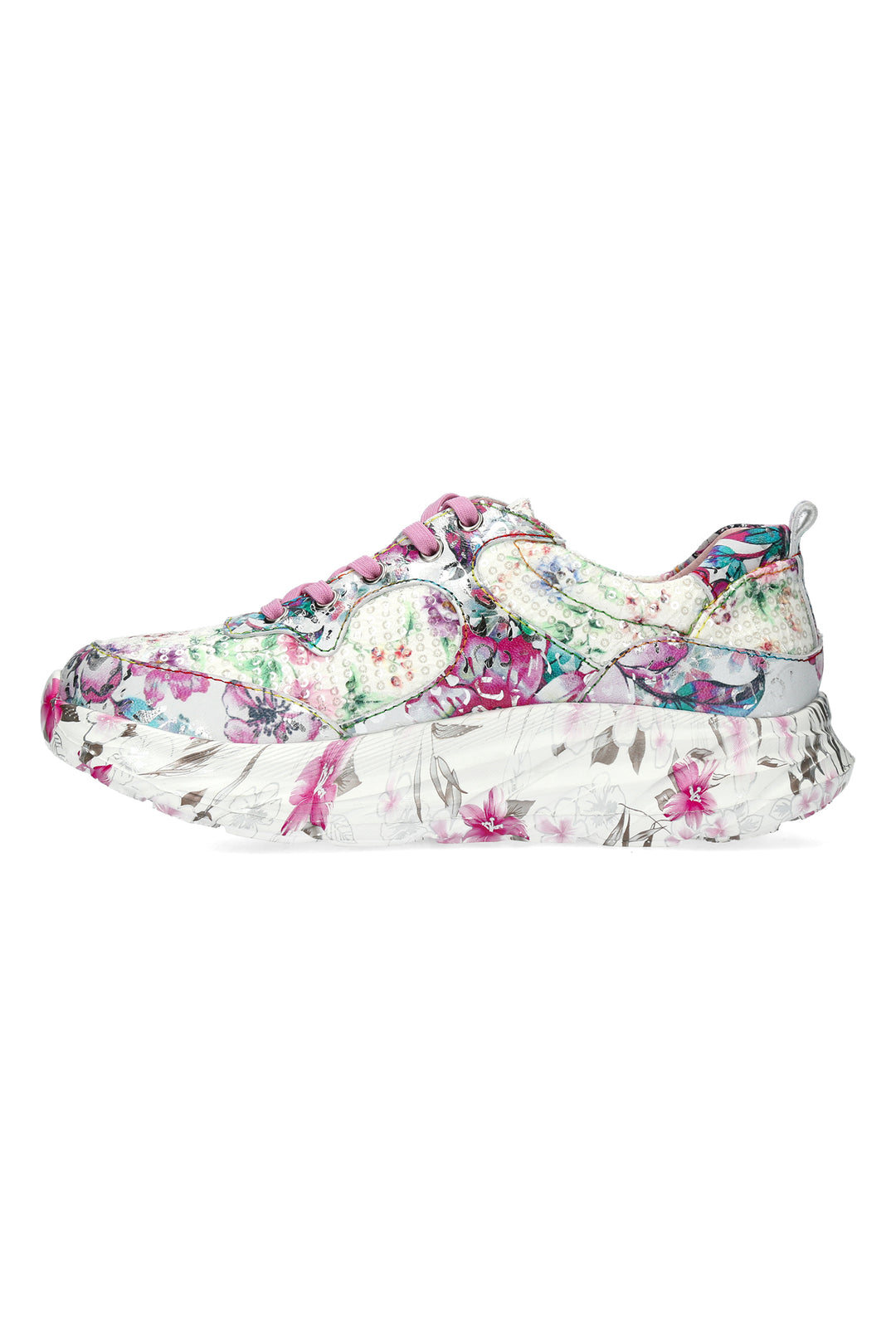 Laura Vita SOFIAO 07 Rose Pink Print Trainers 000782718A8