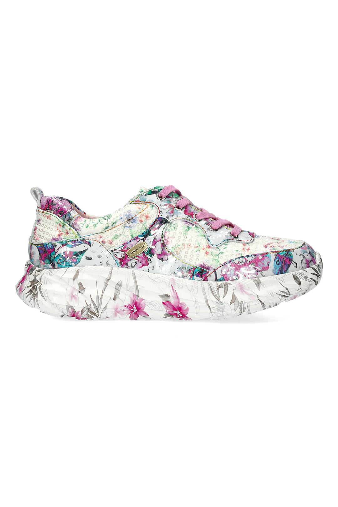 Laura Vita SOFIAO 07 Rose Pink Print Trainers 000782718A8