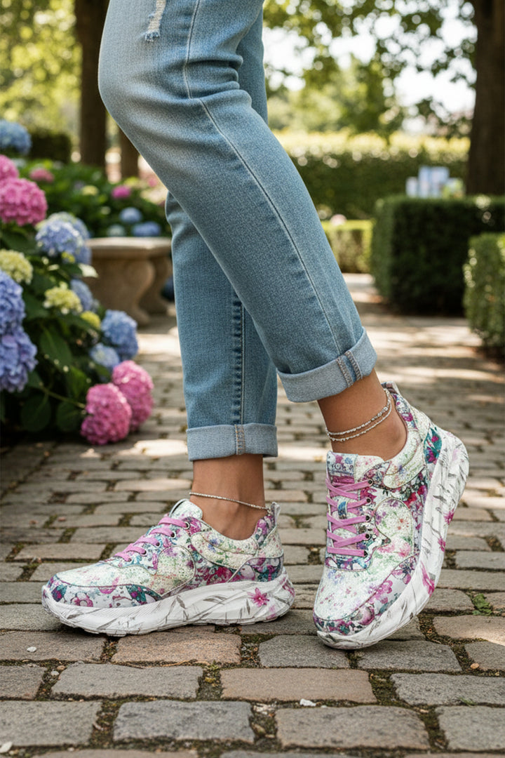 Laura Vita SOFIAO 07 Rose Pink Print Trainers 000782718A8
