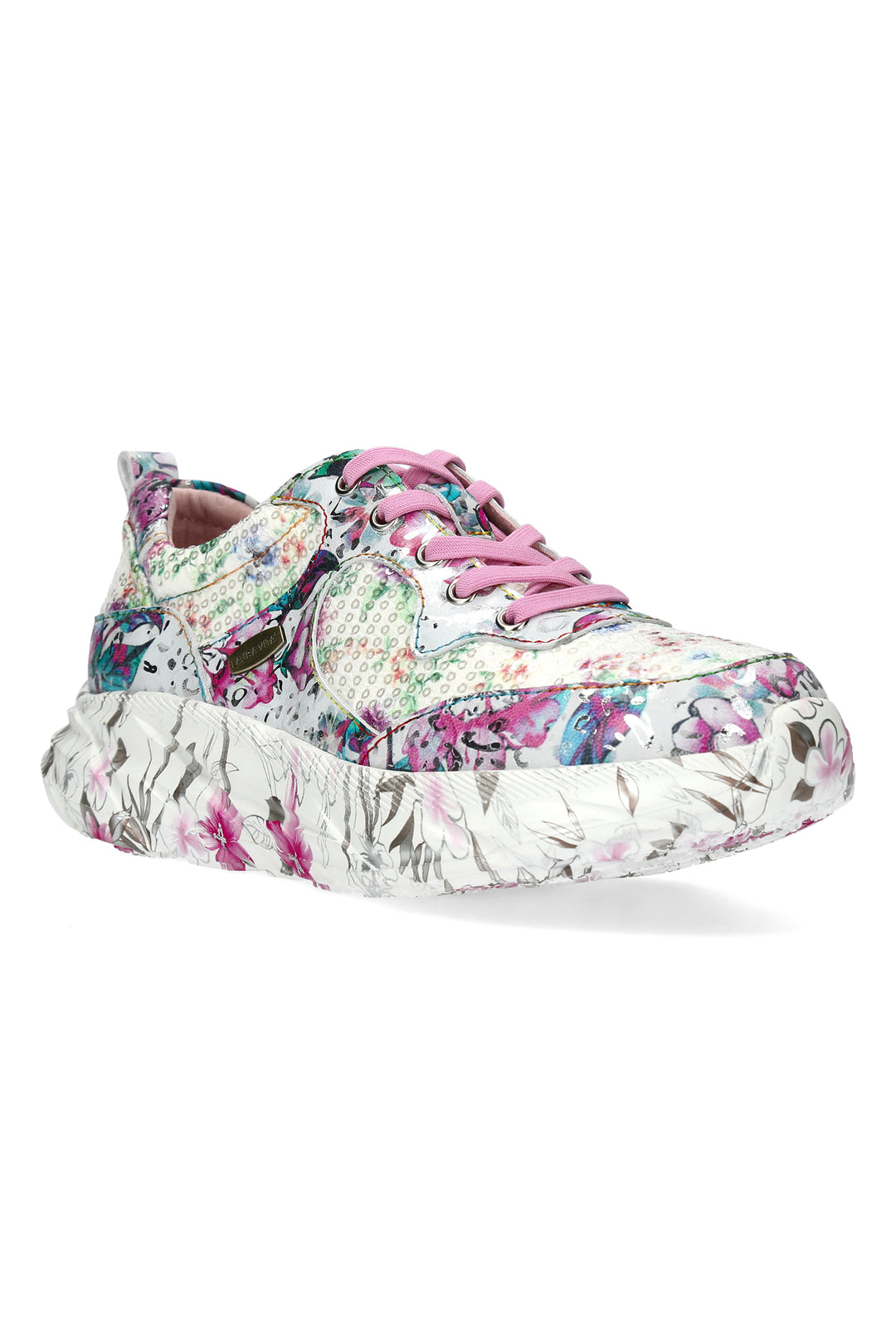 Laura Vita SOFIAO 07 Rose Pink Print Trainers 000782718A8
