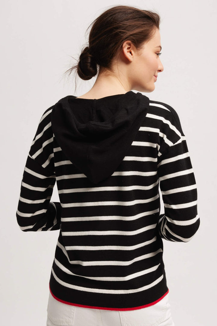 Leo & Ugo AW385 Black Stripe Cool Dog Hooded Jumper - Experience Boutique