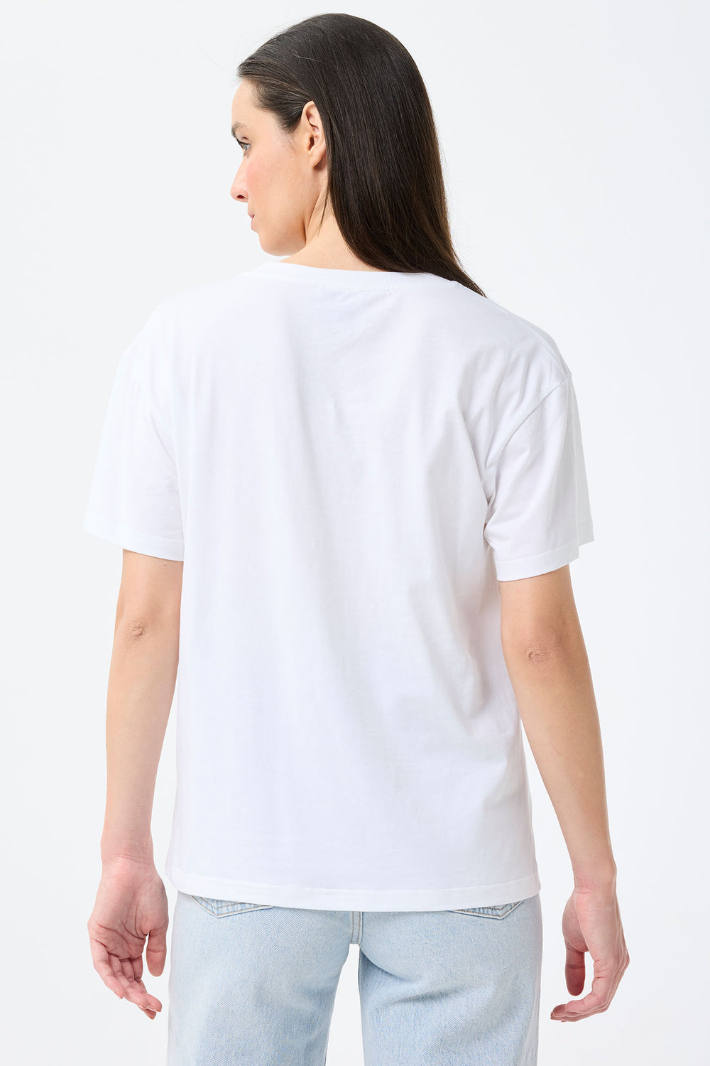 Leo & Ugo Holiday Cocktail Embellished White T-Shirt TEK884 - Experience Boutique
