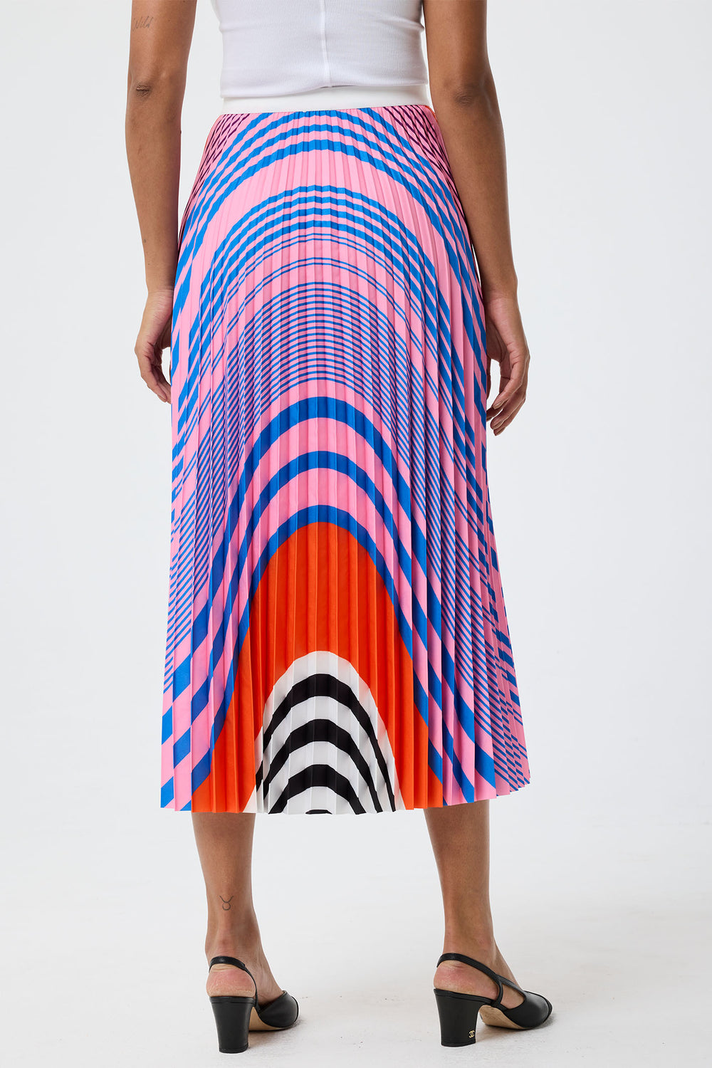 Leo & Ugo Pink Arch Pleated Skirt KEJ860 - Experience Boutique