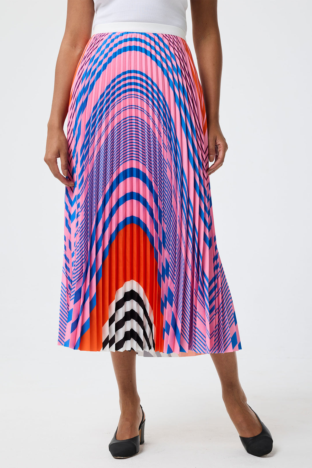Leo & Ugo Pink Arch Pleated Skirt KEJ860 - Experience Boutique