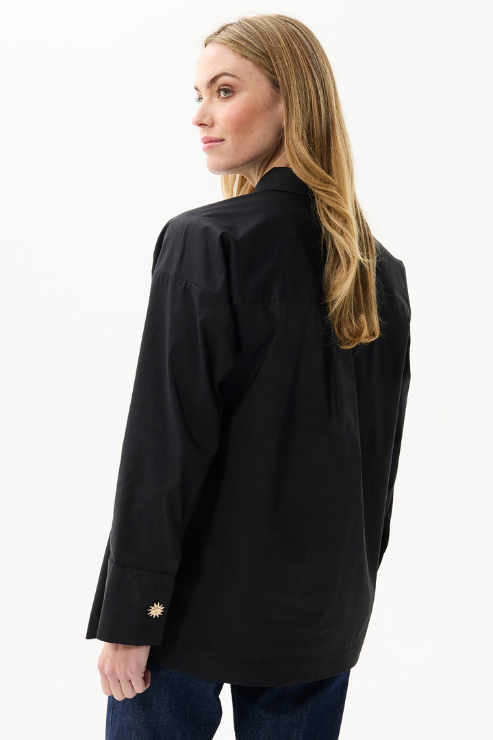 Leo & Ugo Shirt JW813 Black Sun Button Shirt