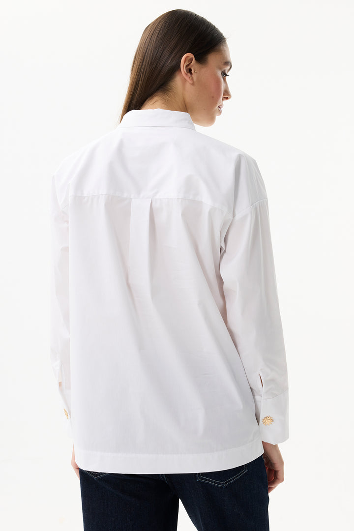 Leo & Ugo Shirt JW813 White Sun Button Shirt