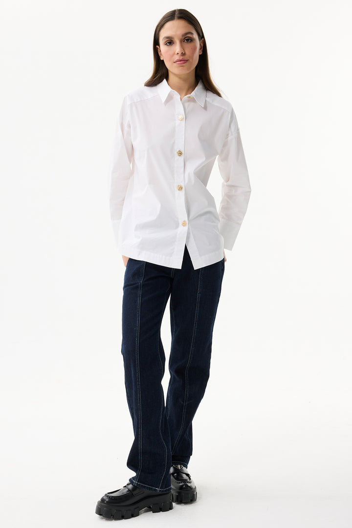 Leo & Ugo Shirt JW813 White Sun Button Shirt