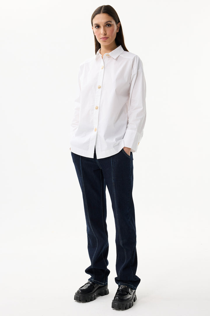 Leo & Ugo Shirt JW813 White Sun Button Shirt