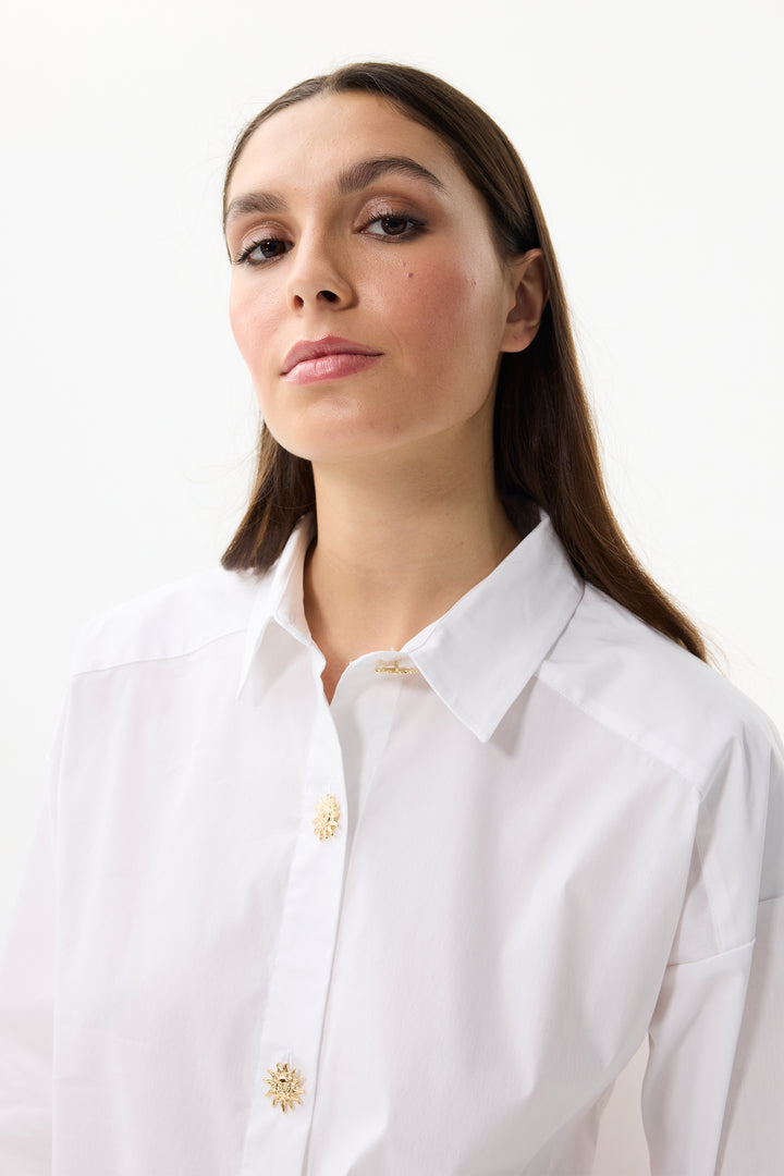 Leo & Ugo Shirt JW813 White Sun Button Shirt