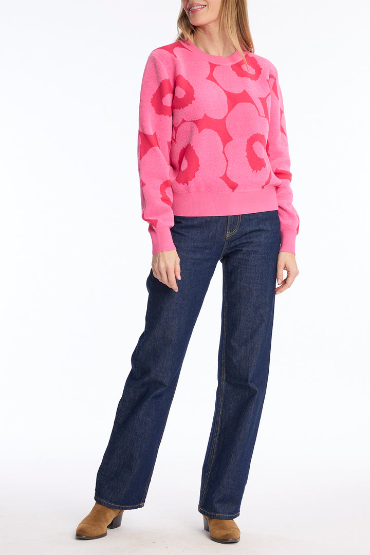 Leo &amp; Ugo CH776 Pink Floral Jumper, full length