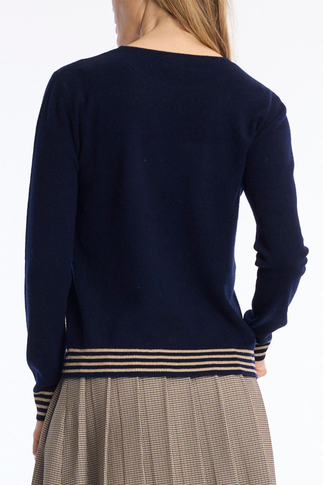 Leo &amp; Ugo HH353 Navy Jumper, back view