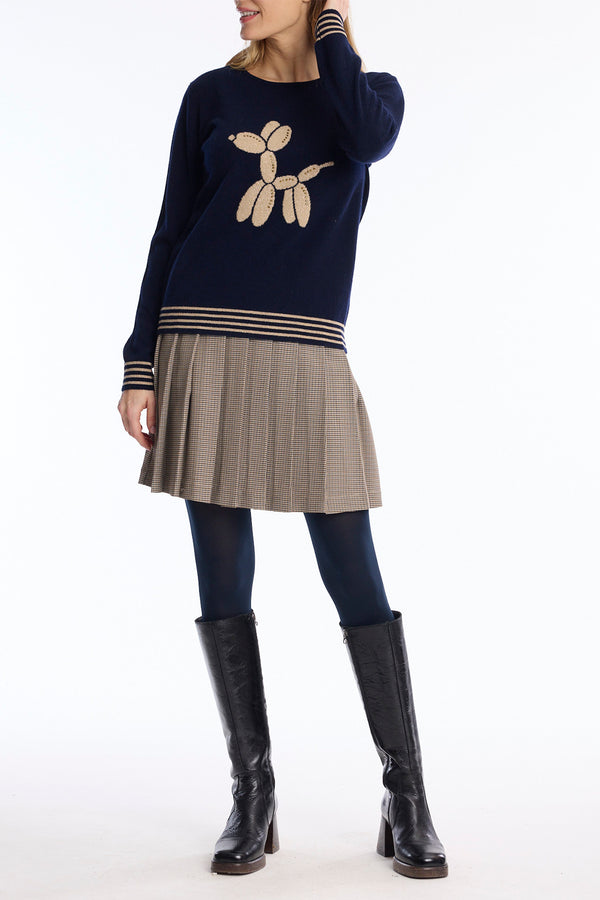 Leo & Ugo HH353 Navy Jumper, full length