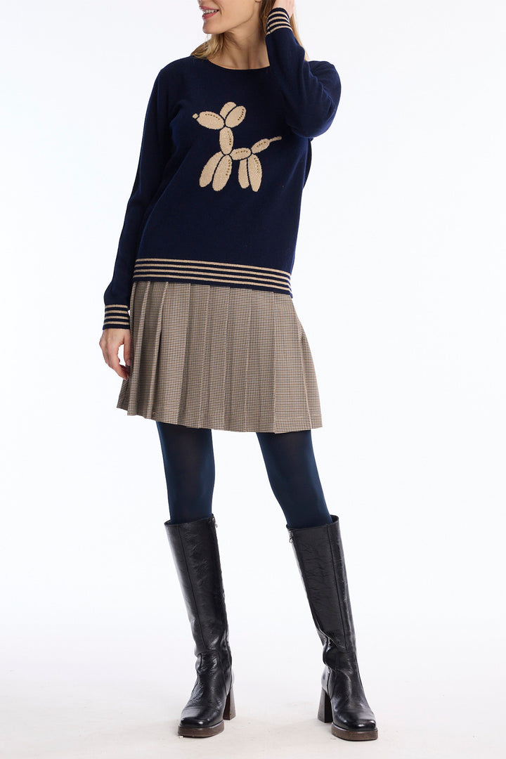 Leo &amp; Ugo HH353 Navy Jumper, full length