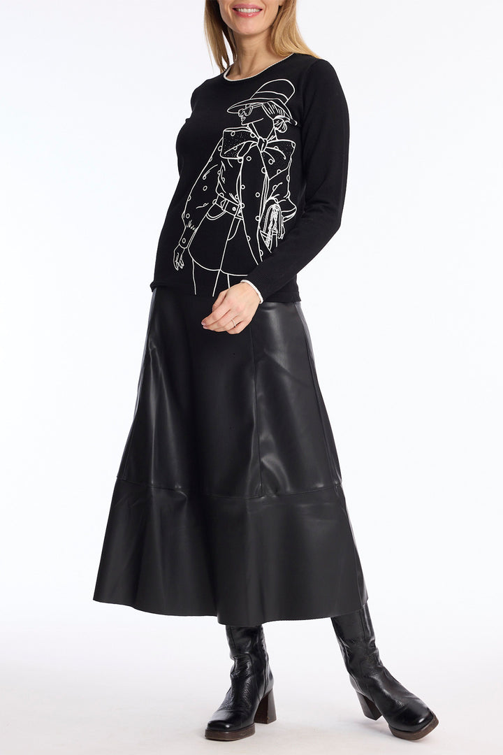 Leo &amp; Ugo JH500 Black Jumper, full length