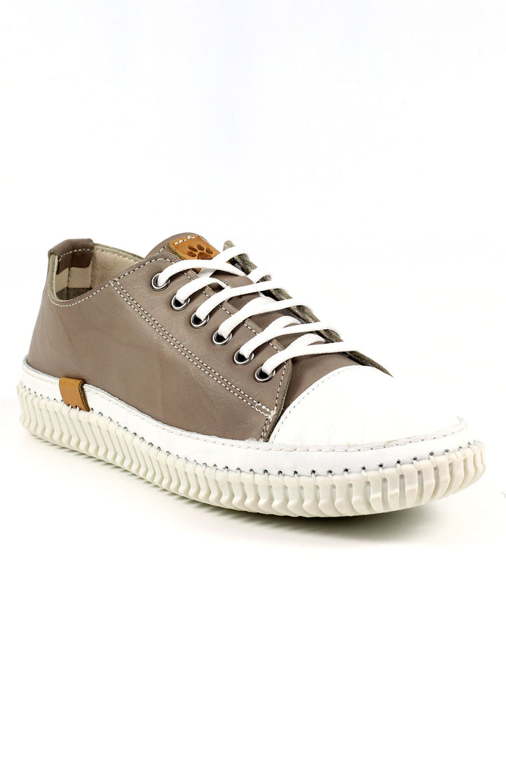Lunar FLD105 Lazy Dogz Truffle Taupe Leather Shoes - Experience Boutique
