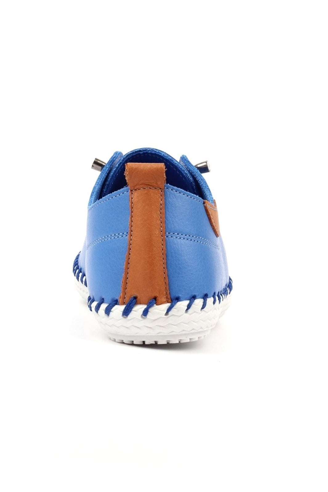 Lunar FLE030 Azure Blue St Ives Leather Plimsolls