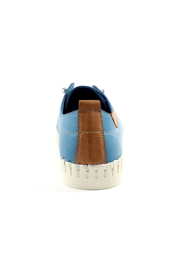 Lunar FLM011 Mid Blue Flamborough Leather Shoes