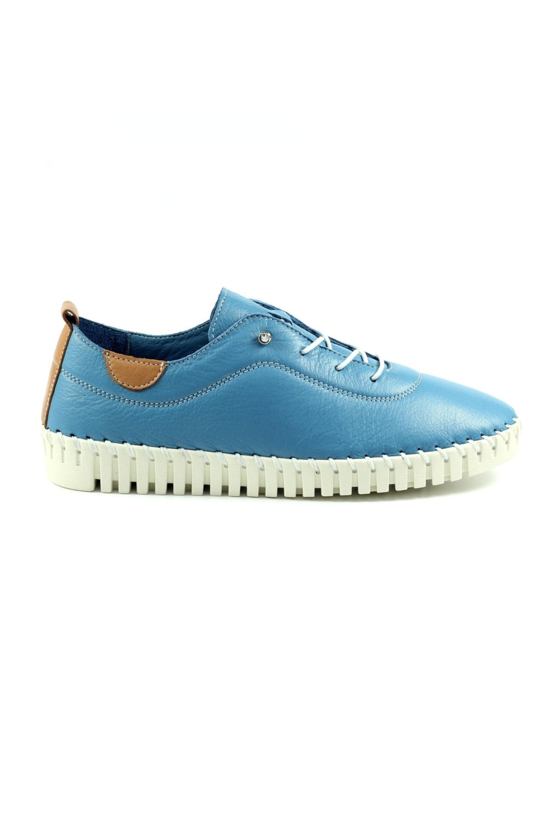Lunar FLM011 Mid Blue Flamborough Leather Shoes