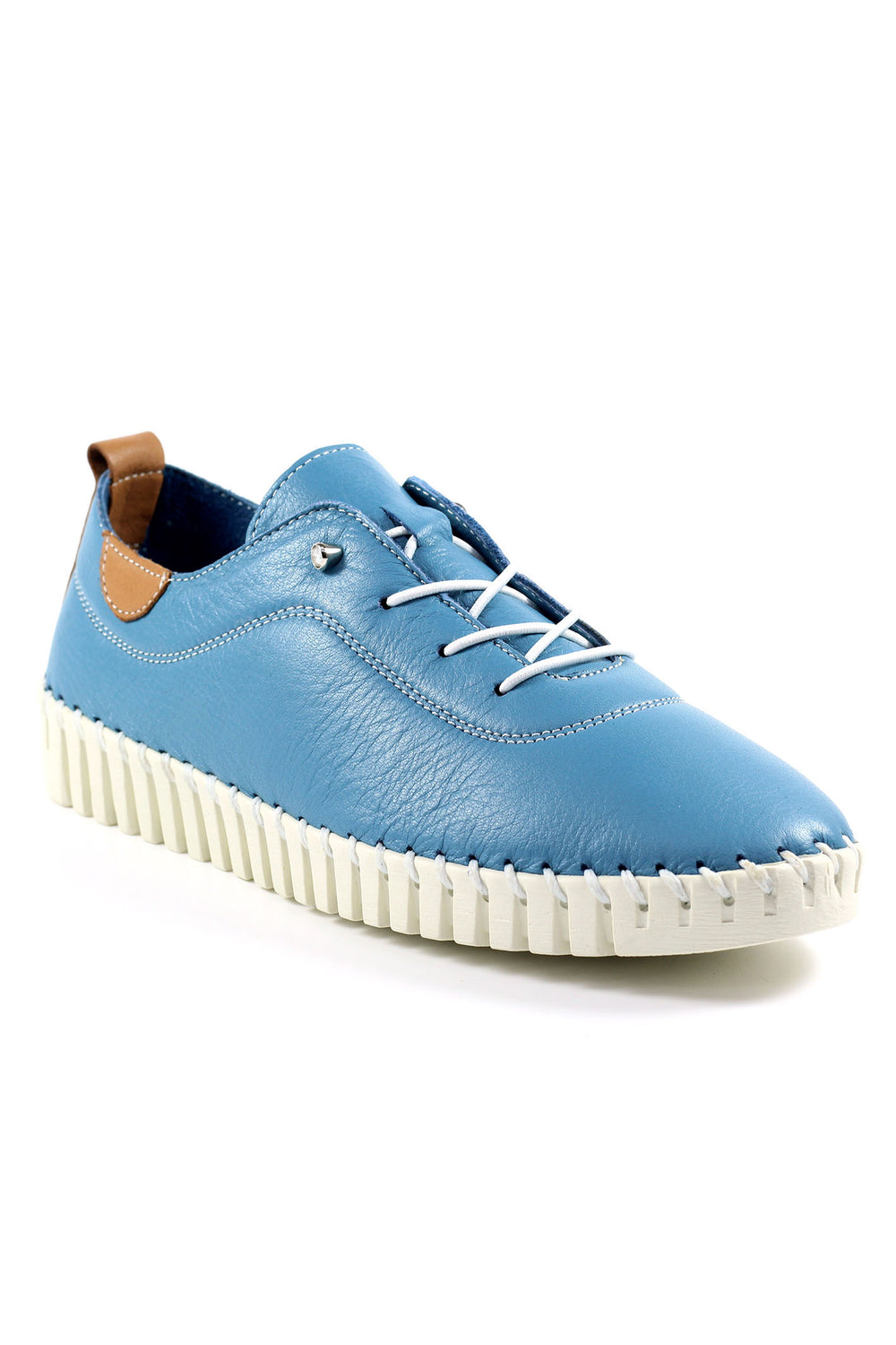 Lunar FLM011 Mid Blue Flamborough Leather Shoes - Experience Boutique