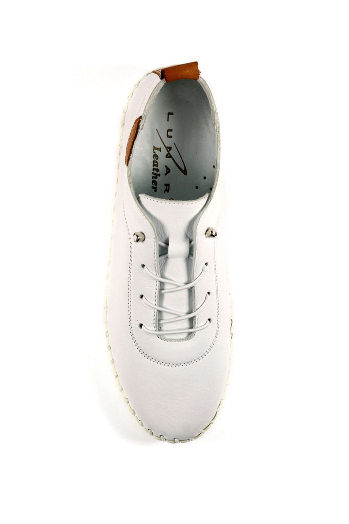 Lunar FLM011 White Flamborough Leather Shoes