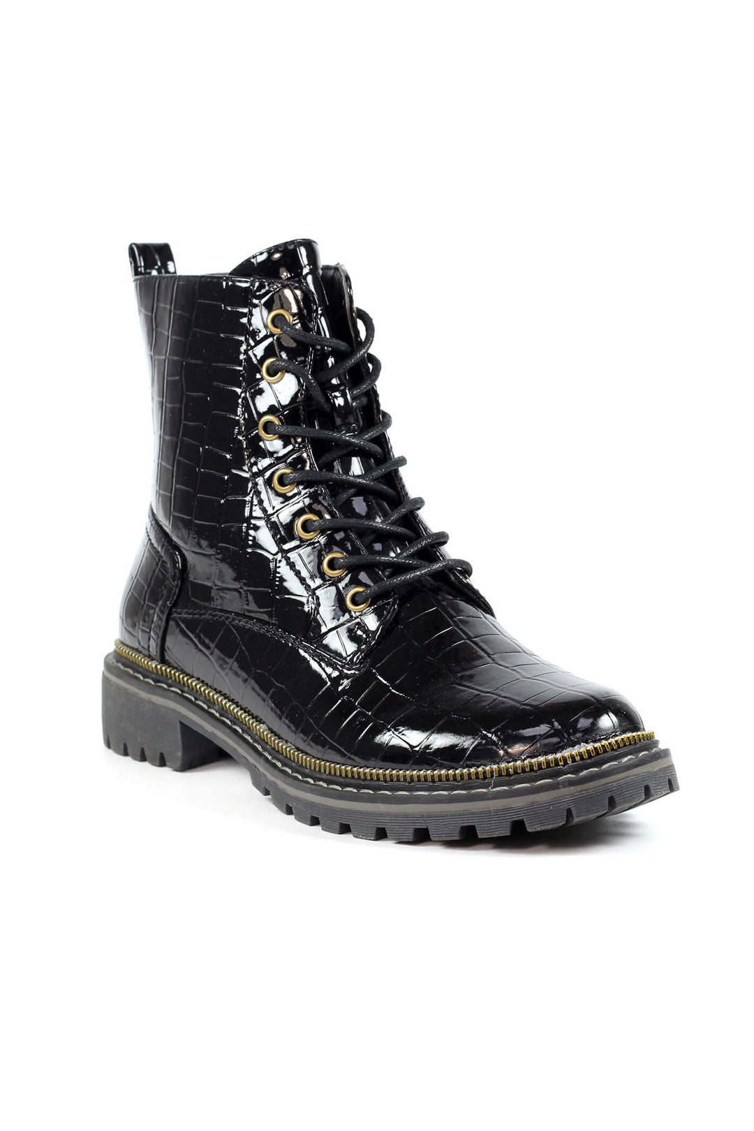 black patent boots topshop